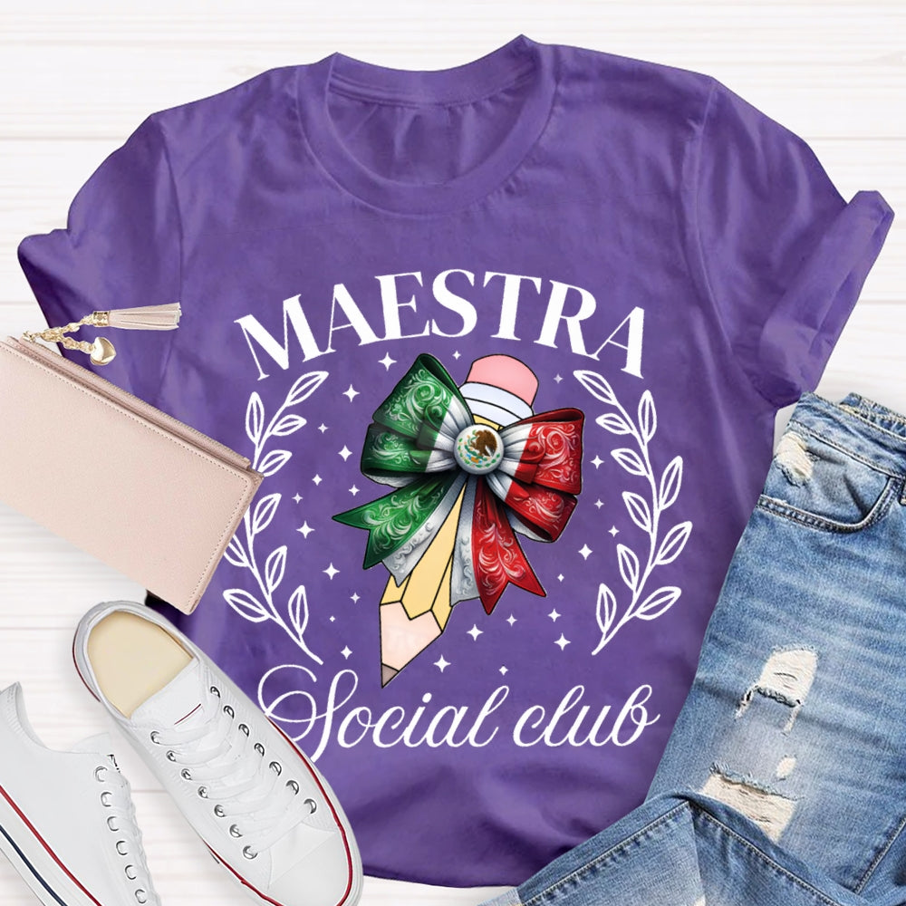 Maestra Social Club Colored Bow Pencils T-shirt