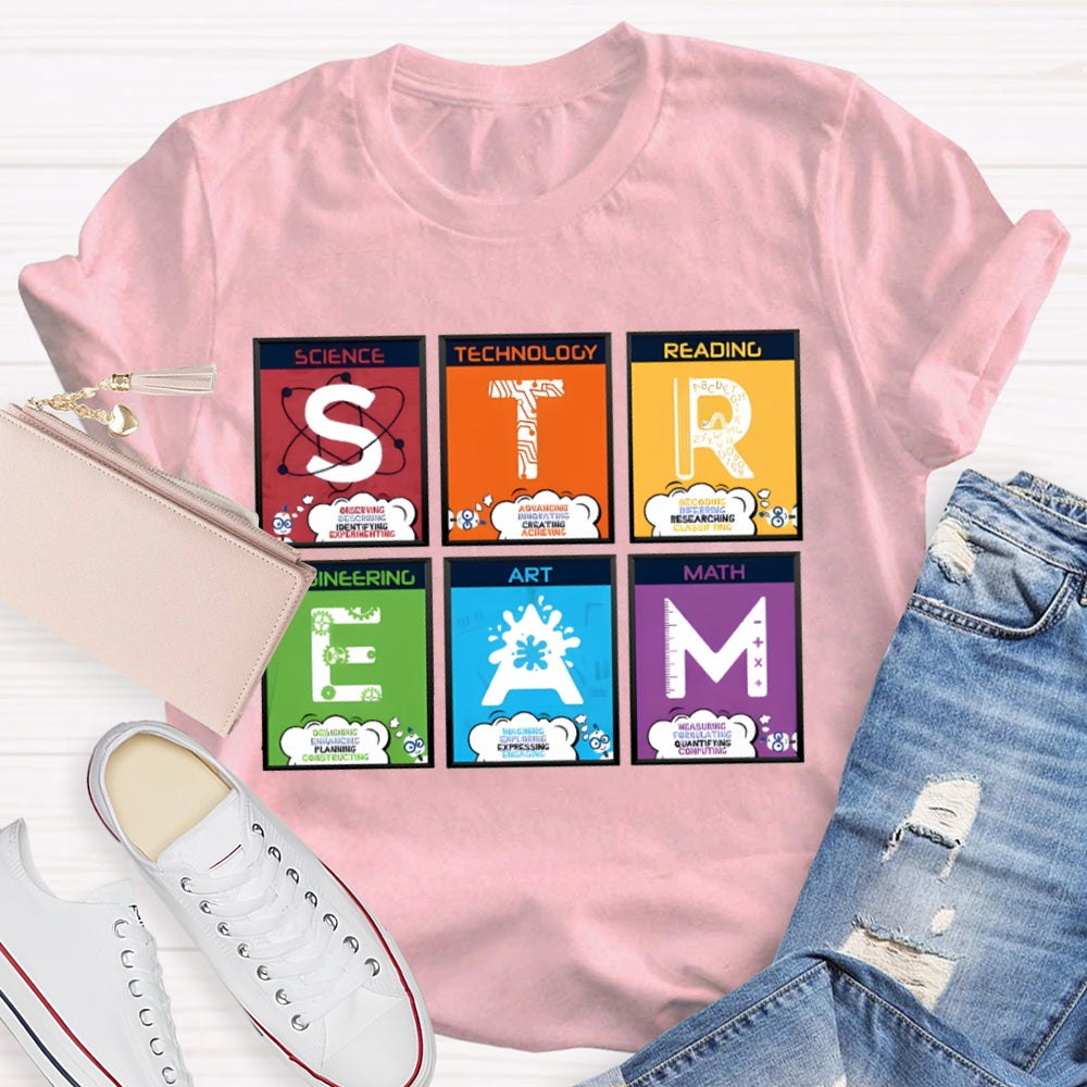 Stream Science Technology Reading Engineering Art Math T-shirt