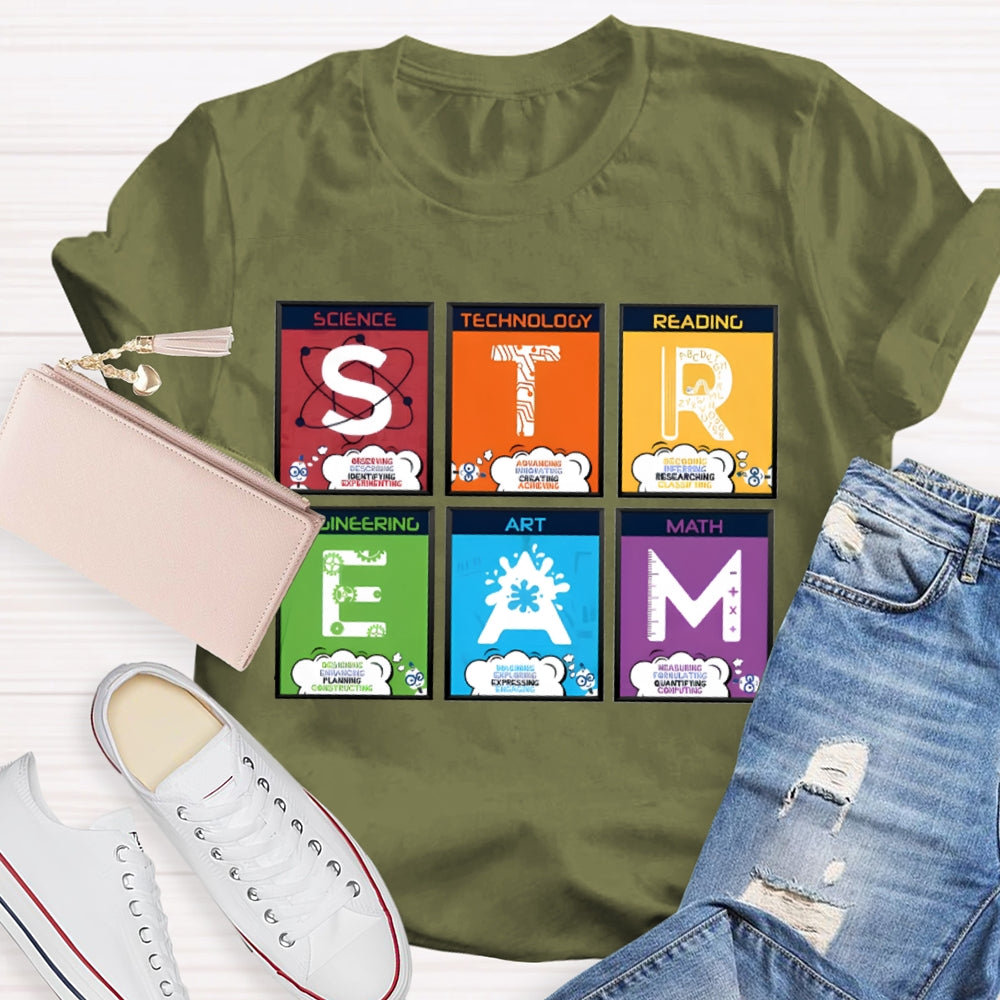 Stream Science Technology Reading Engineering Art Math T-shirt
