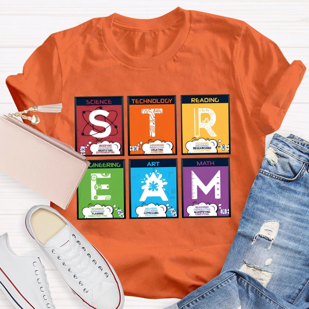 Stream Science Technology Reading Engineering Art Math T-shirt