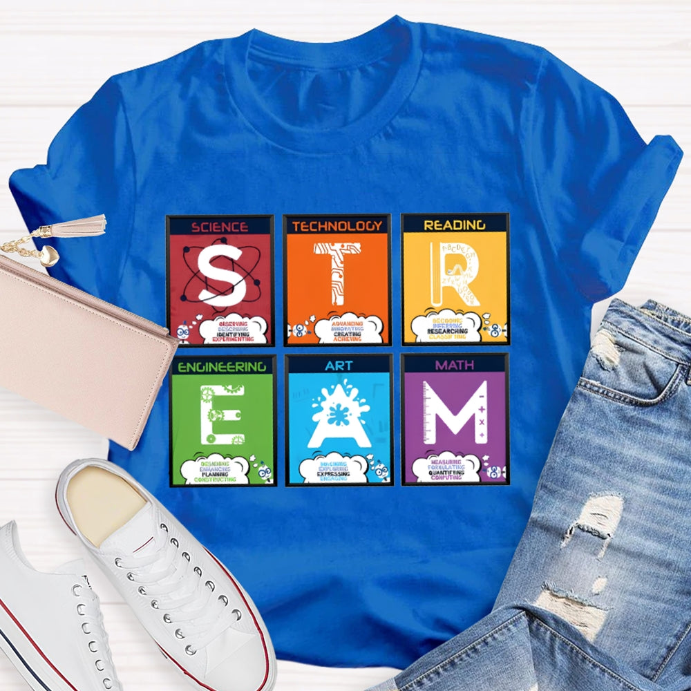 Stream Science Technology Reading Engineering Art Math T-shirt