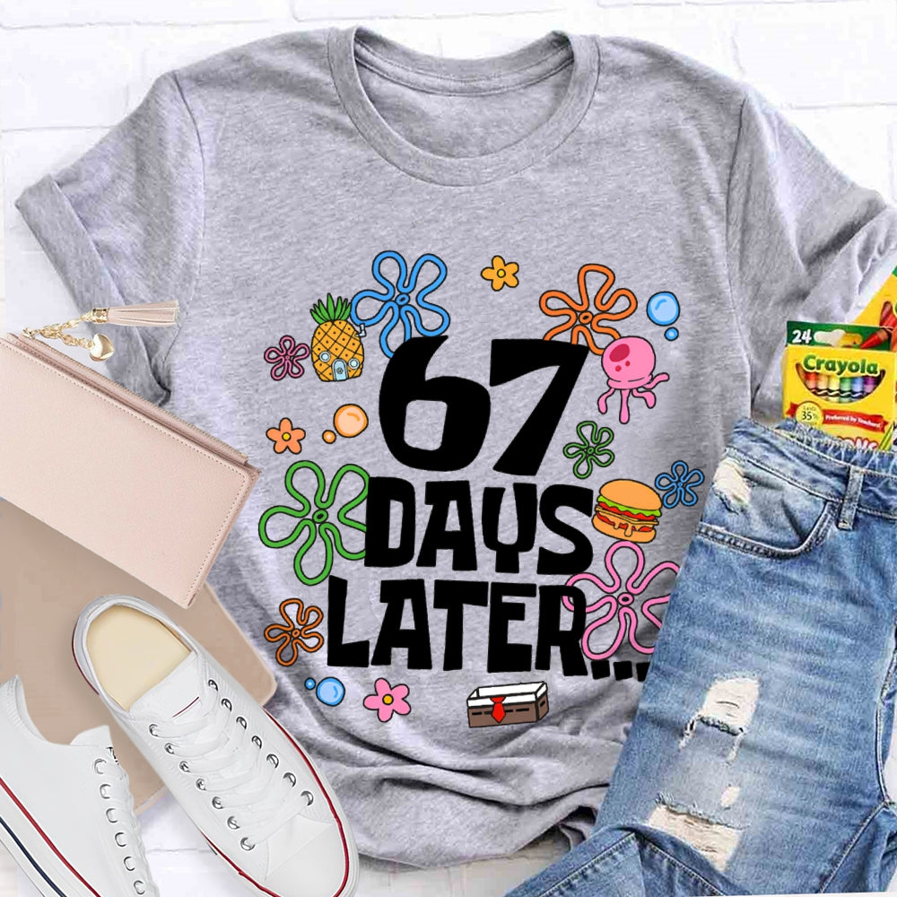 67 Days Later Colorful Floral Print T-shirt