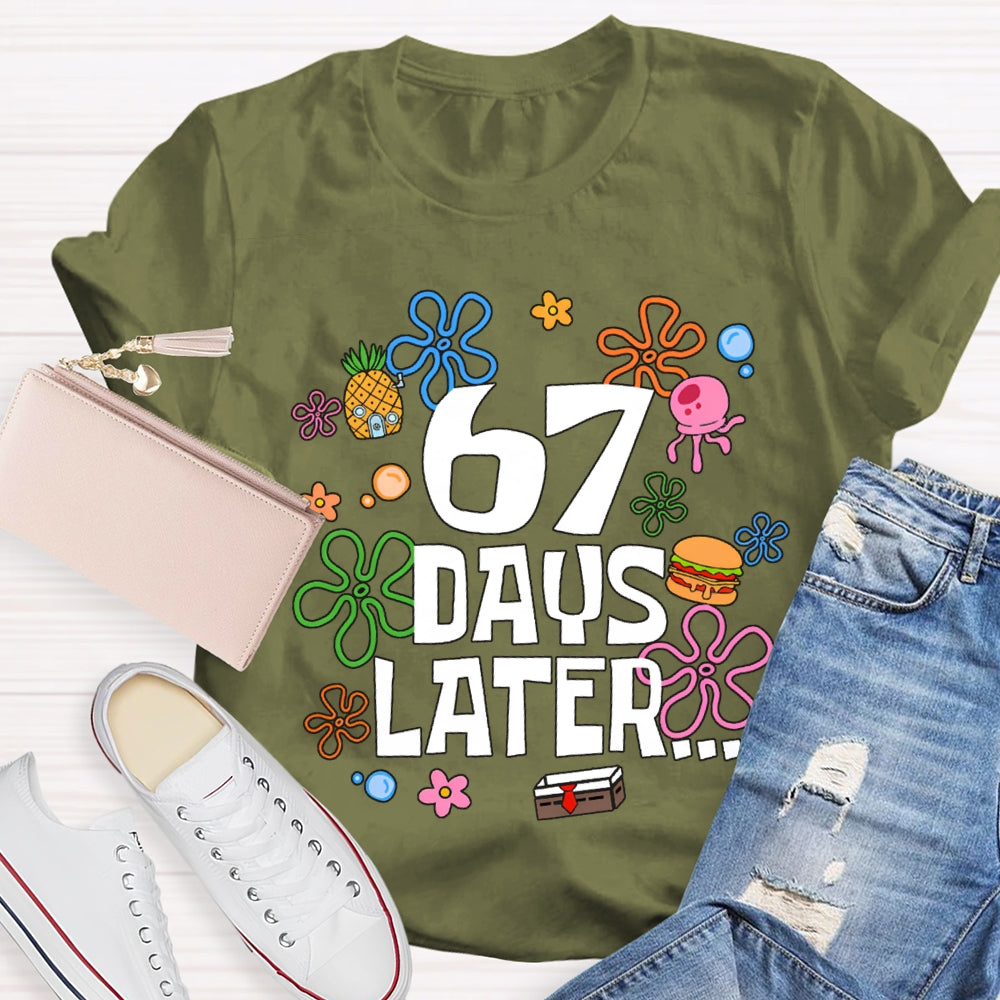 67 Days Later Colorful Floral Print T-shirt