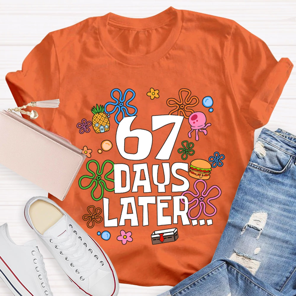 67 Days Later Colorful Floral Print T-shirt