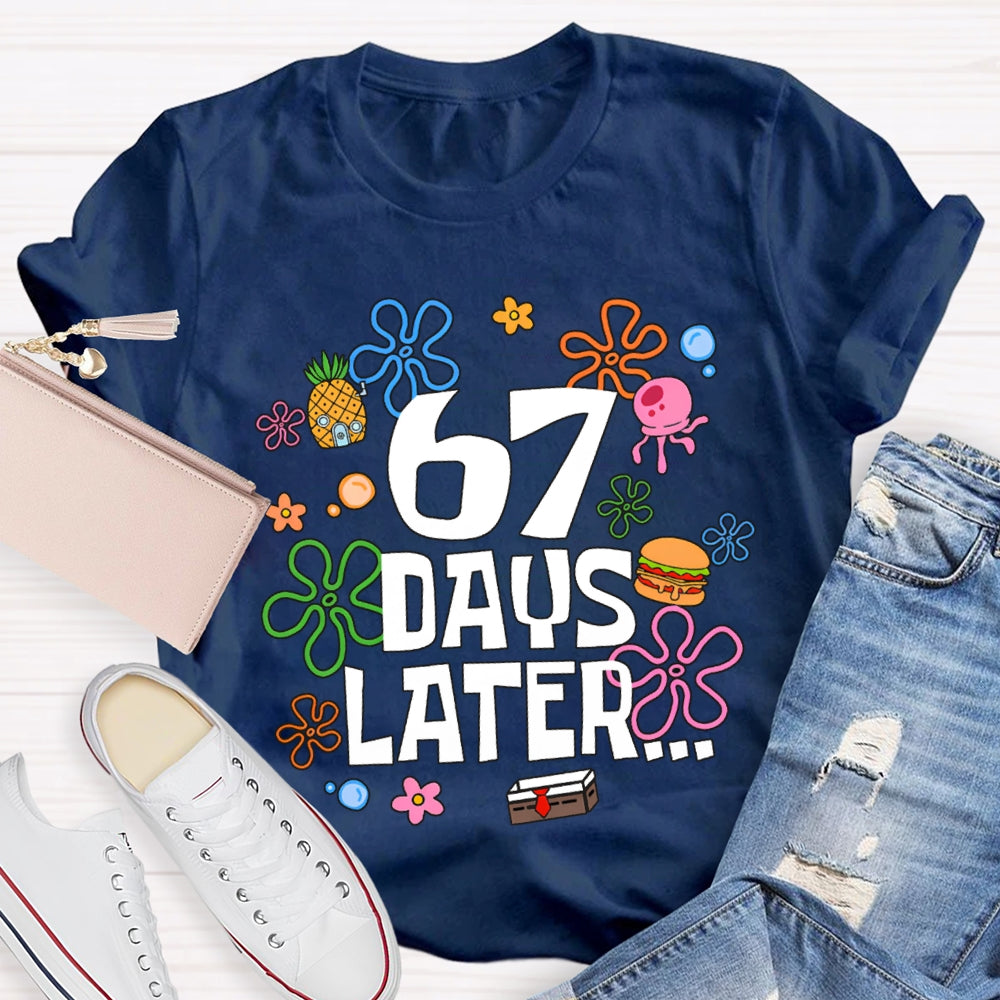 67 Days Later Colorful Floral Print T-shirt