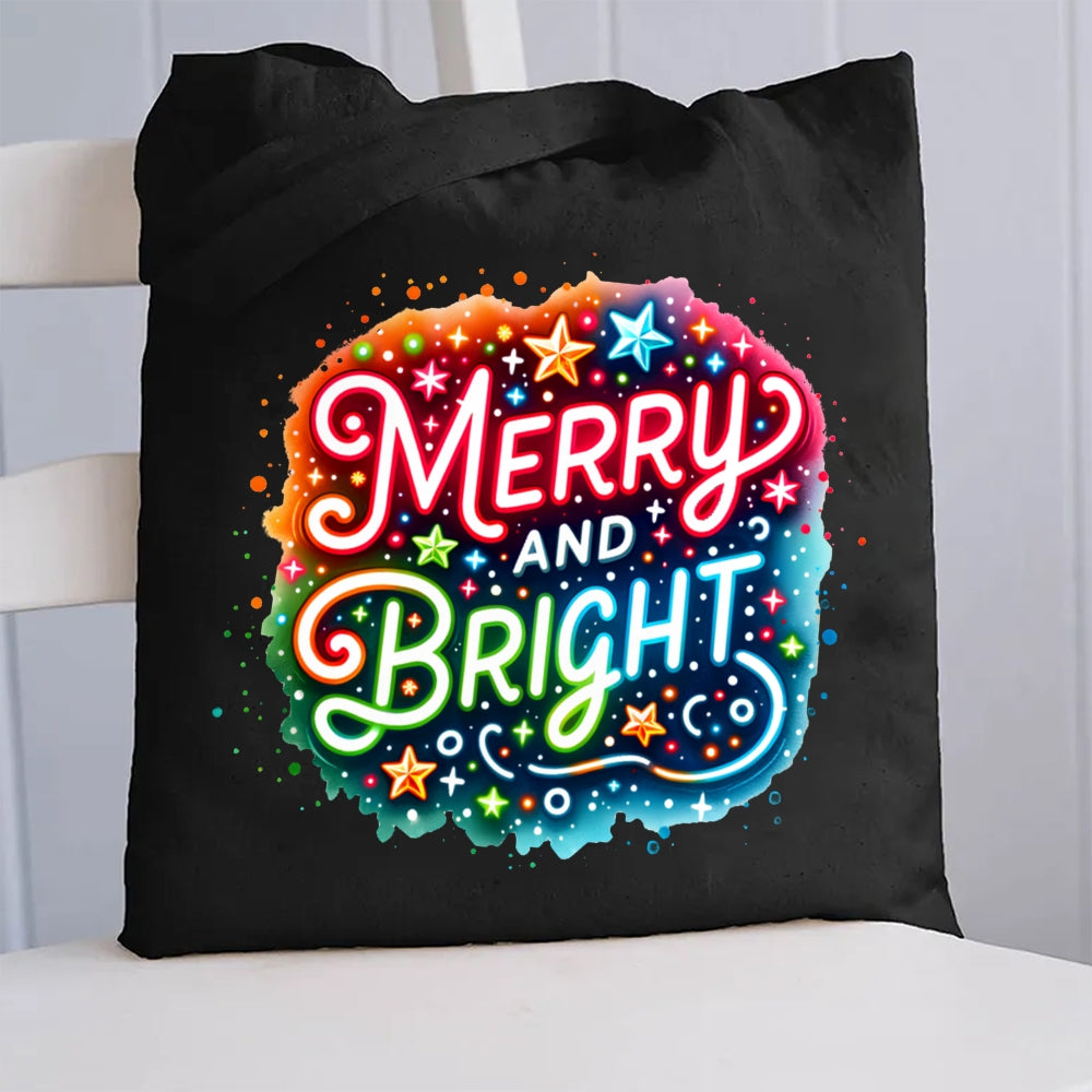 Merry And Bright Canvas Tote Bag