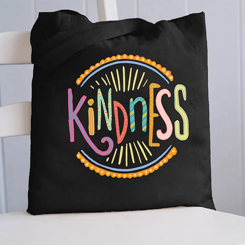 Floral Kindness Canvas Tote Bag