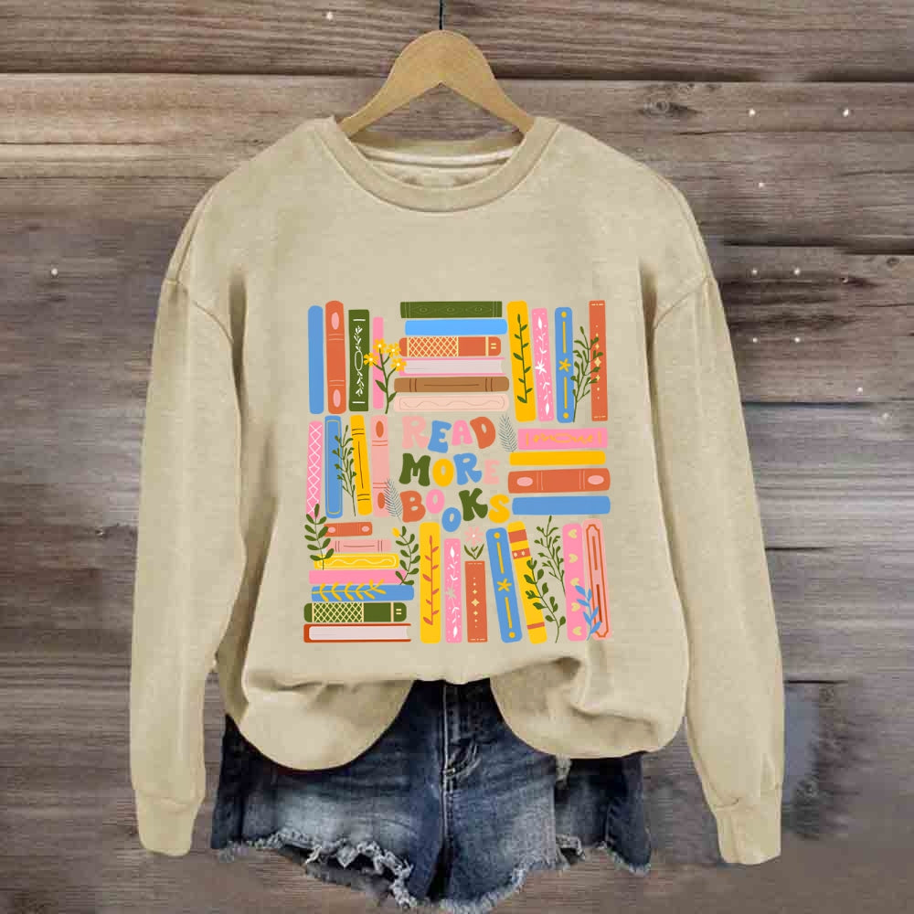 Read More Books Colored Books Sweatshirt