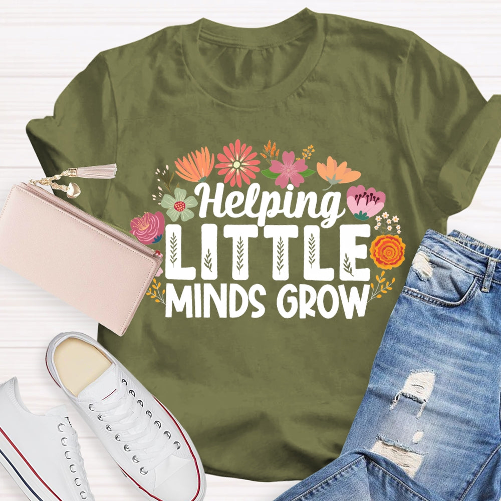 Helping Little Minds Grow Colorful Flowers T-shirt