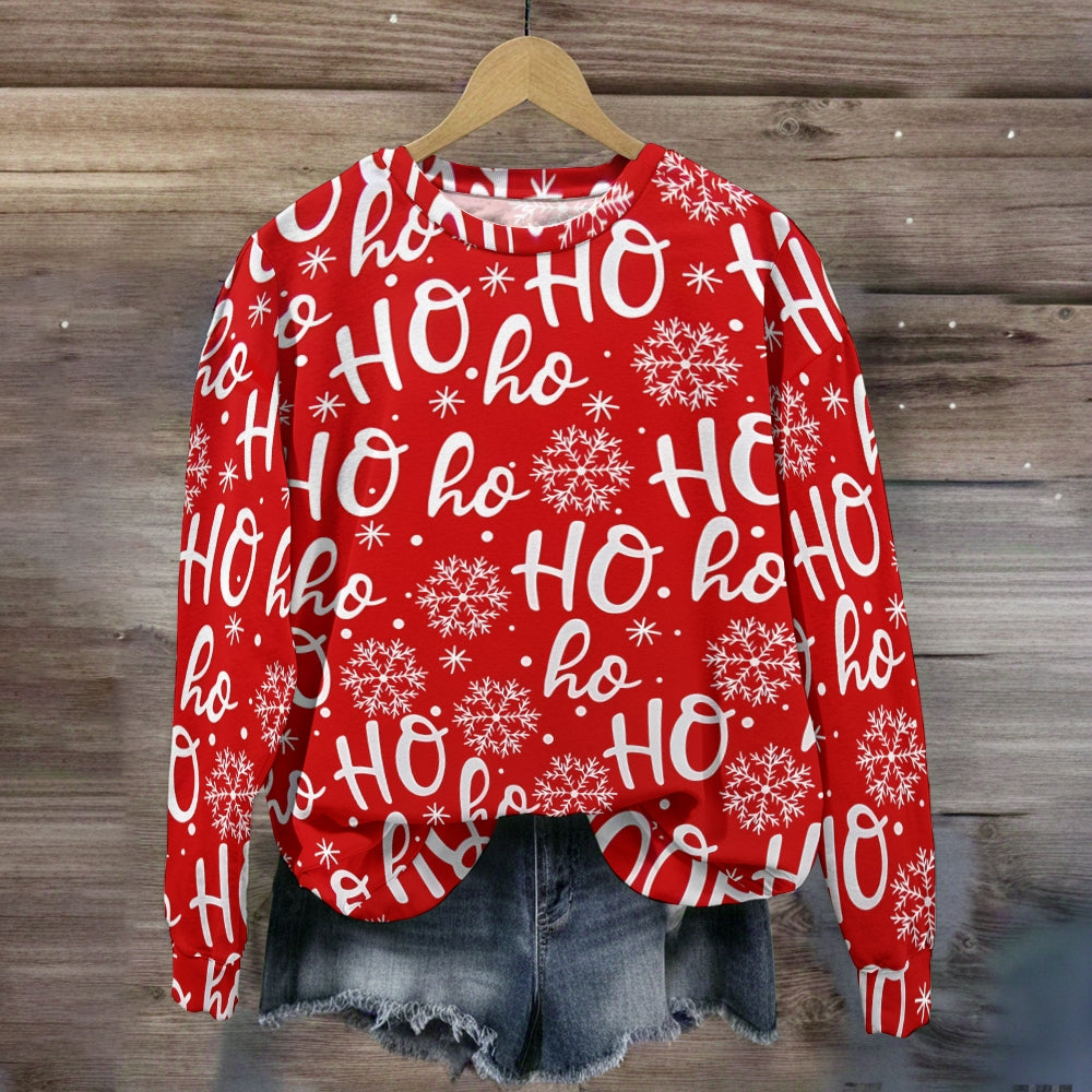 Red Christmas Snowflake Vibes Sweatshirt