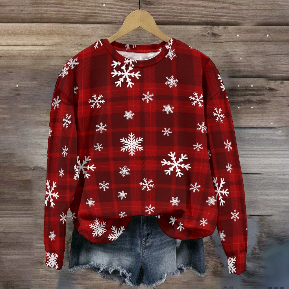 Red Christmas Snow Sweatshirt