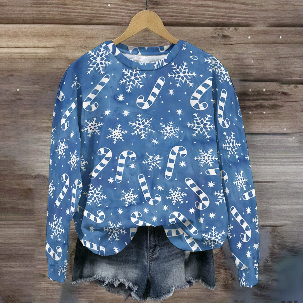 Blue Snowflake Christmas Vibes Sweatshirt