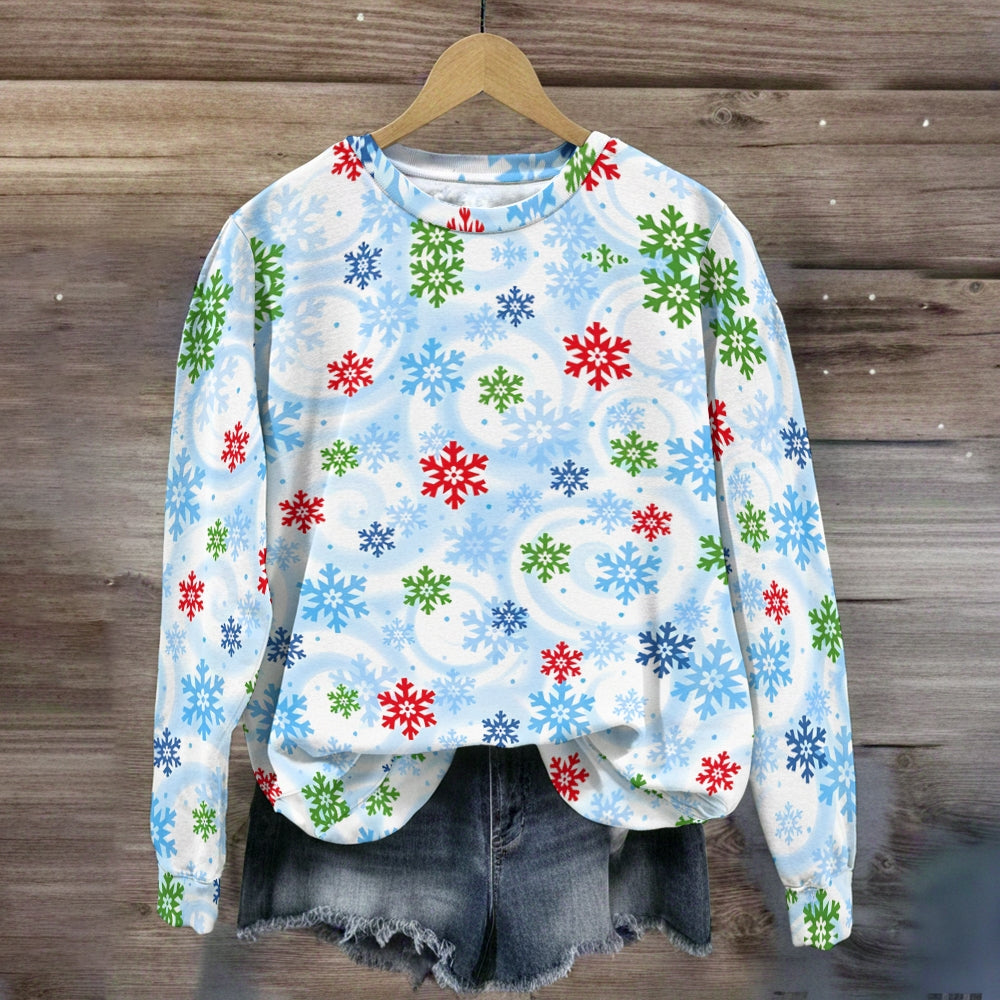 Blue Snowflake Christmas Sweatshirt