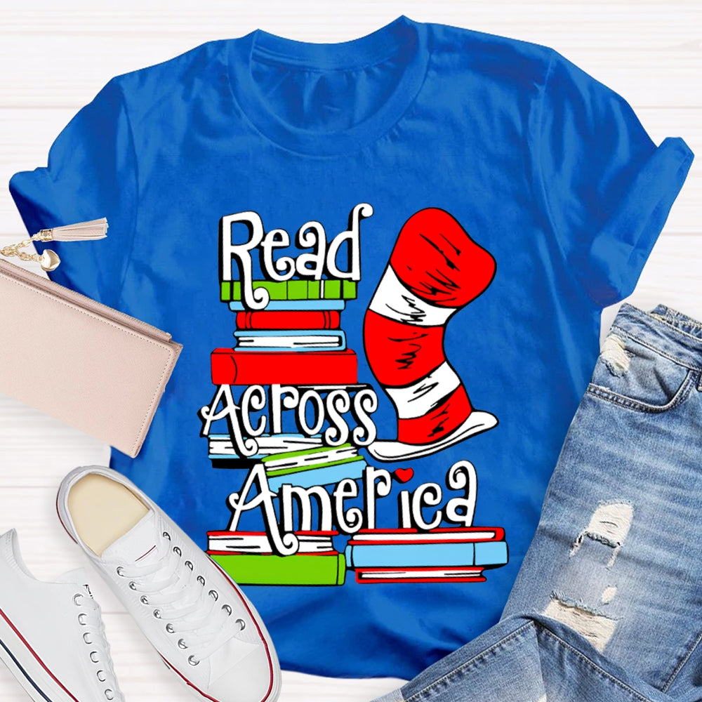 Read Across America Colored Books T-shirt