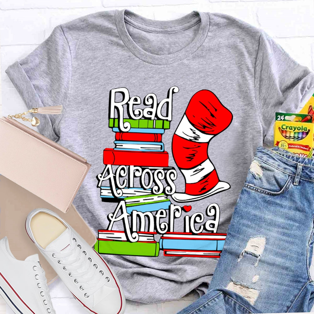 Read Across America Colored Books T-shirt