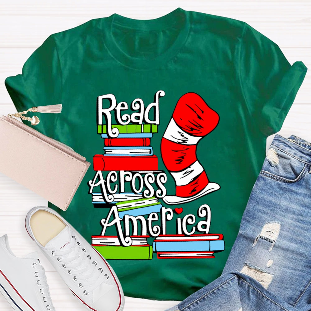 Read Across America Colored Books T-shirt