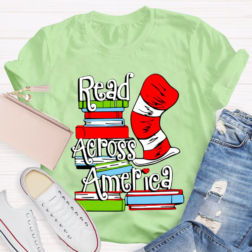 Read Across America Colored Books T-shirt