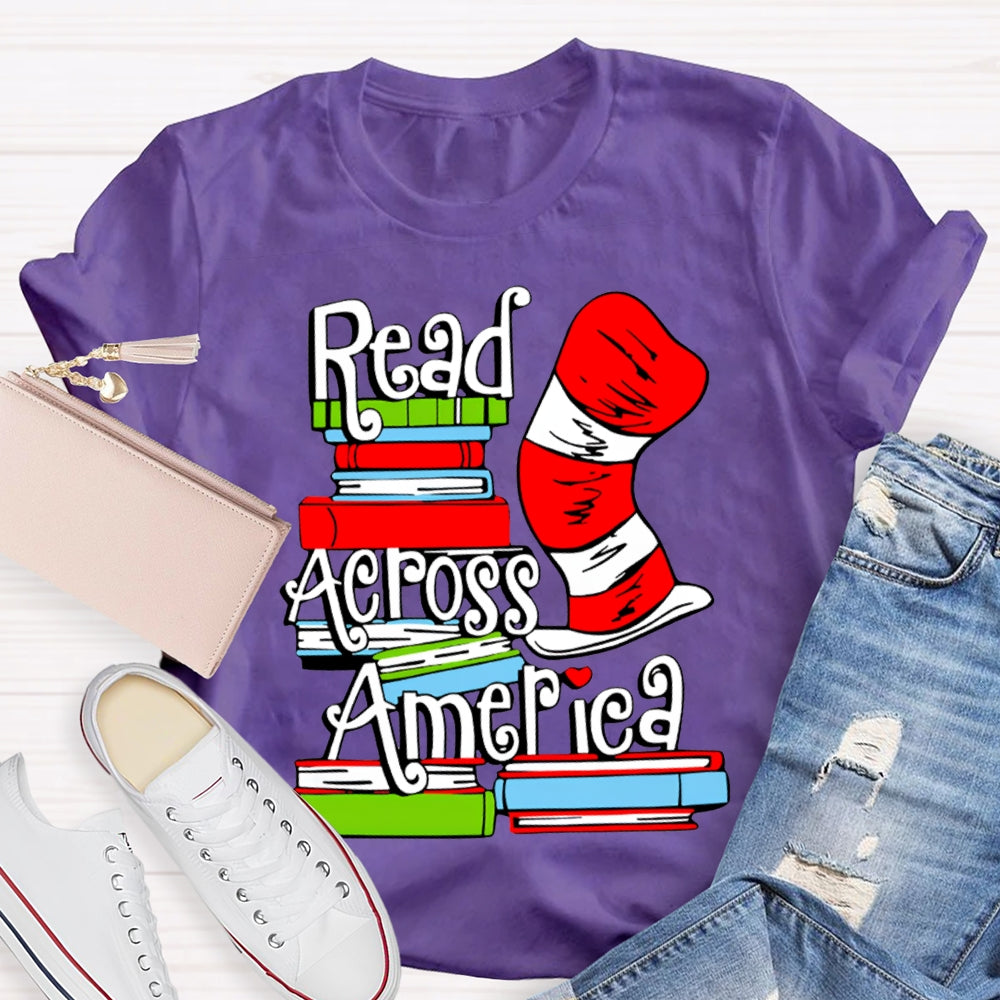 Read Across America Colored Books T-shirt