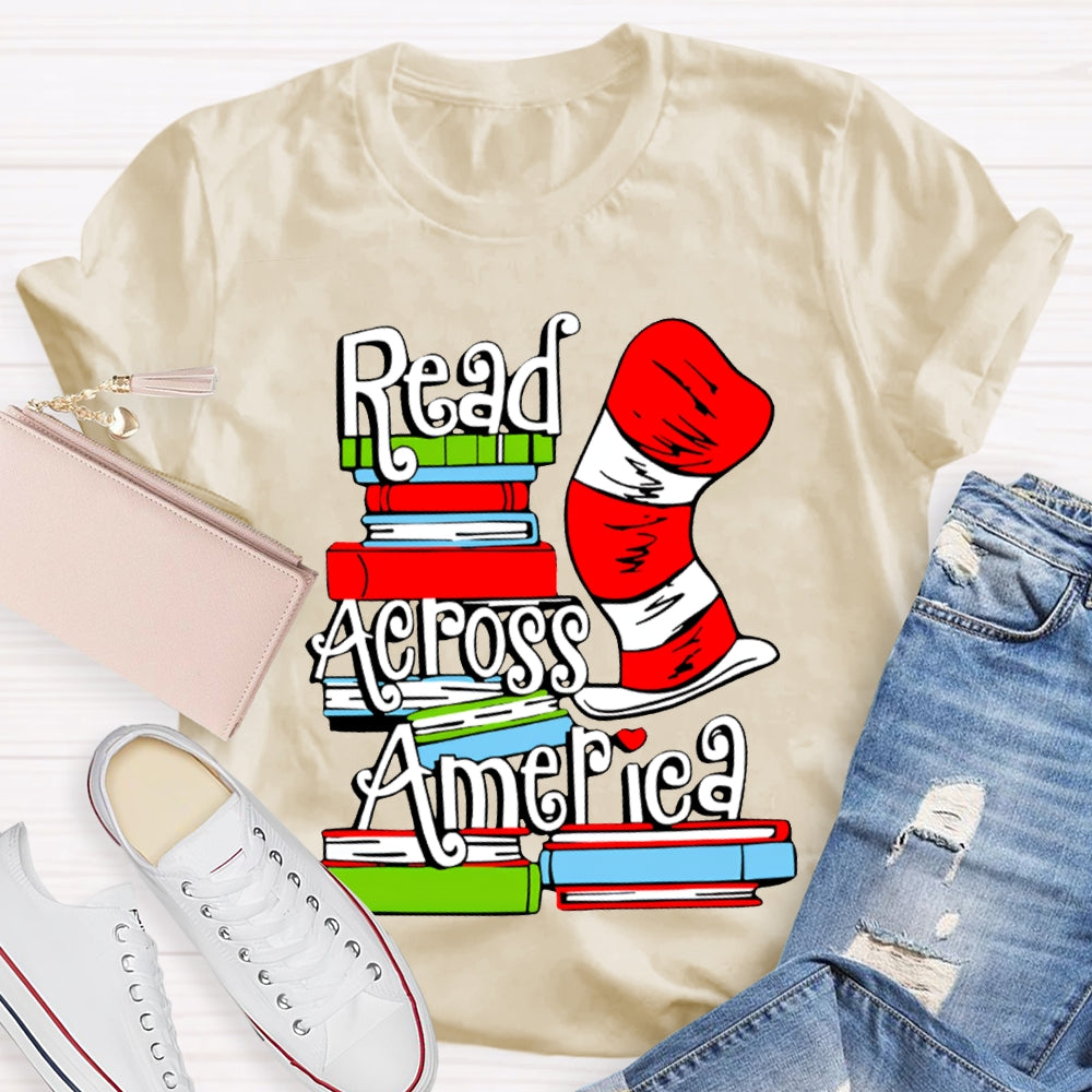 Read Across America Colored Books T-shirt