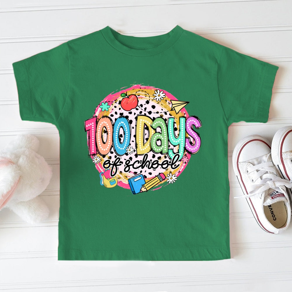 100 Days Of School Dot Apple Toddler T-Shirts
