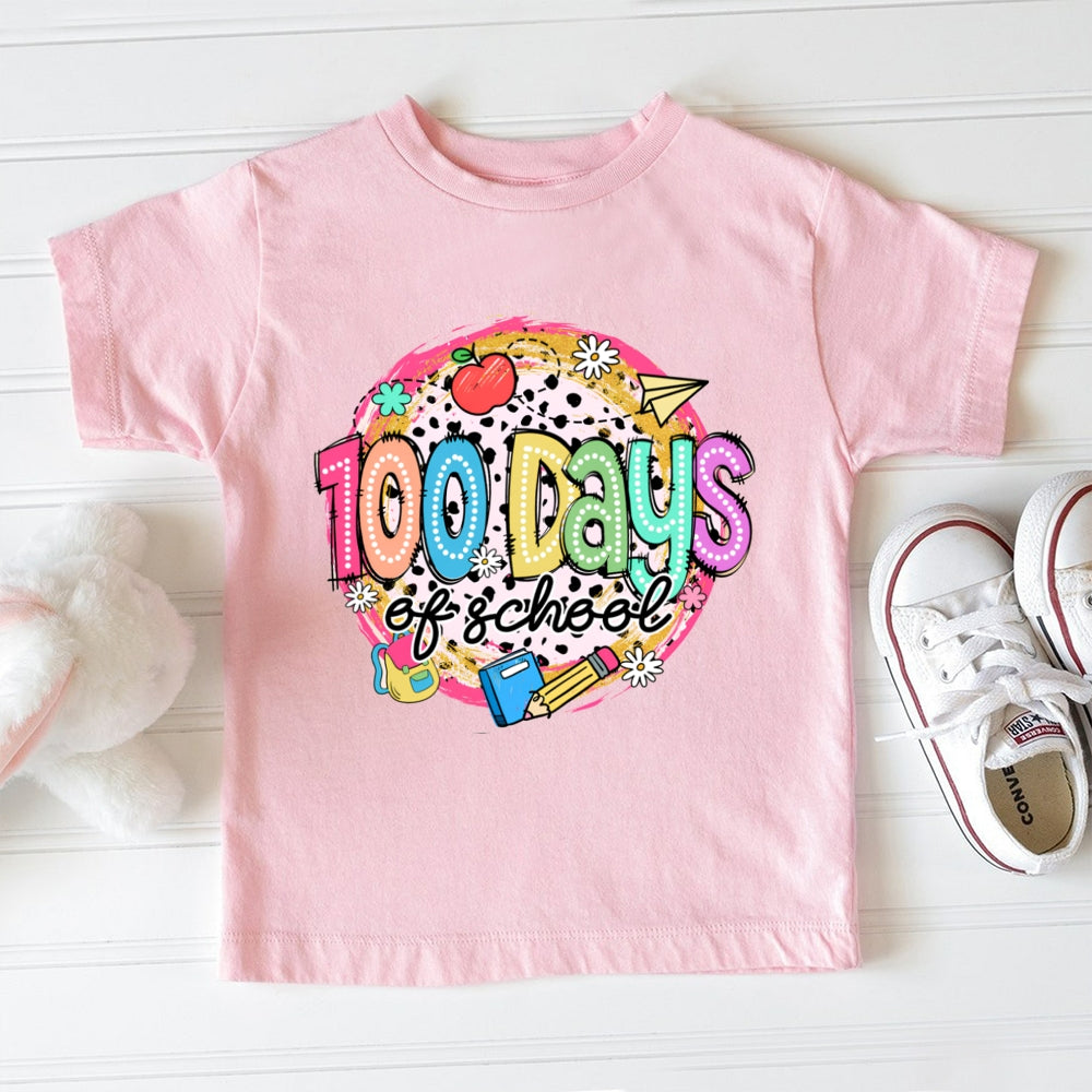100 Days Of School Dot Apple Toddler T-Shirts