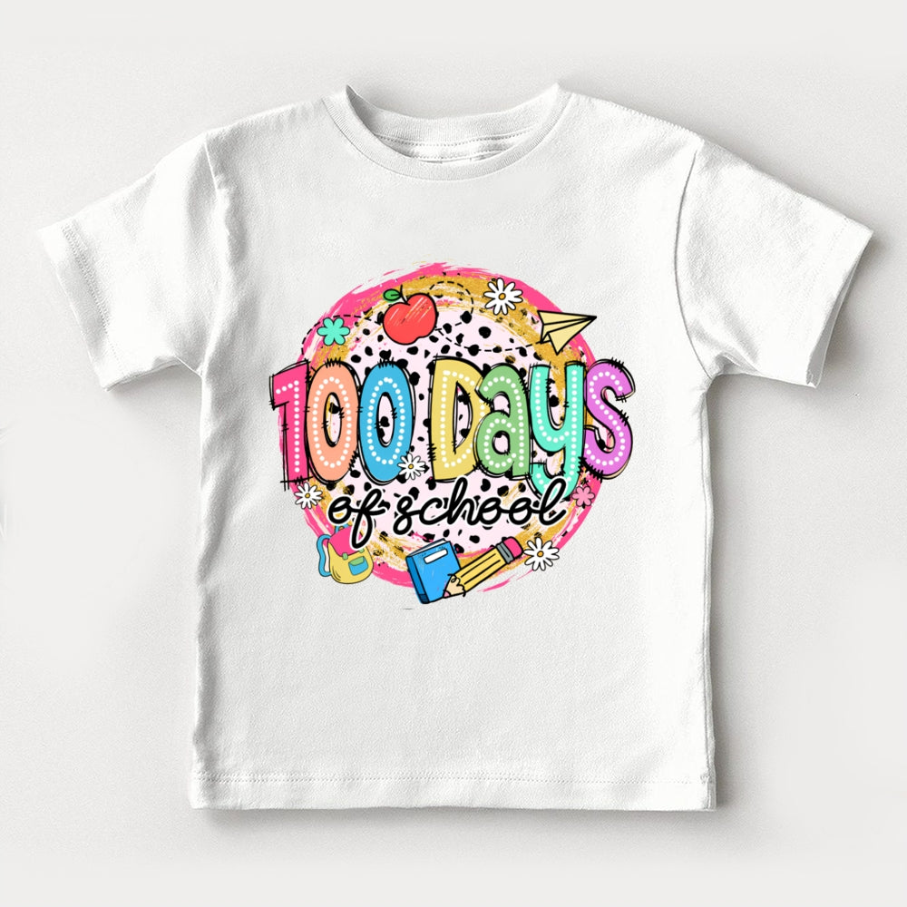 100 Days Of School Dot Apple Toddler T-Shirts