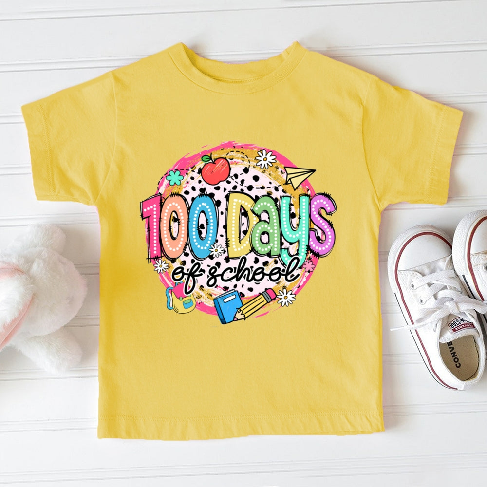 100 Days Of School Dot Apple Toddler T-Shirts