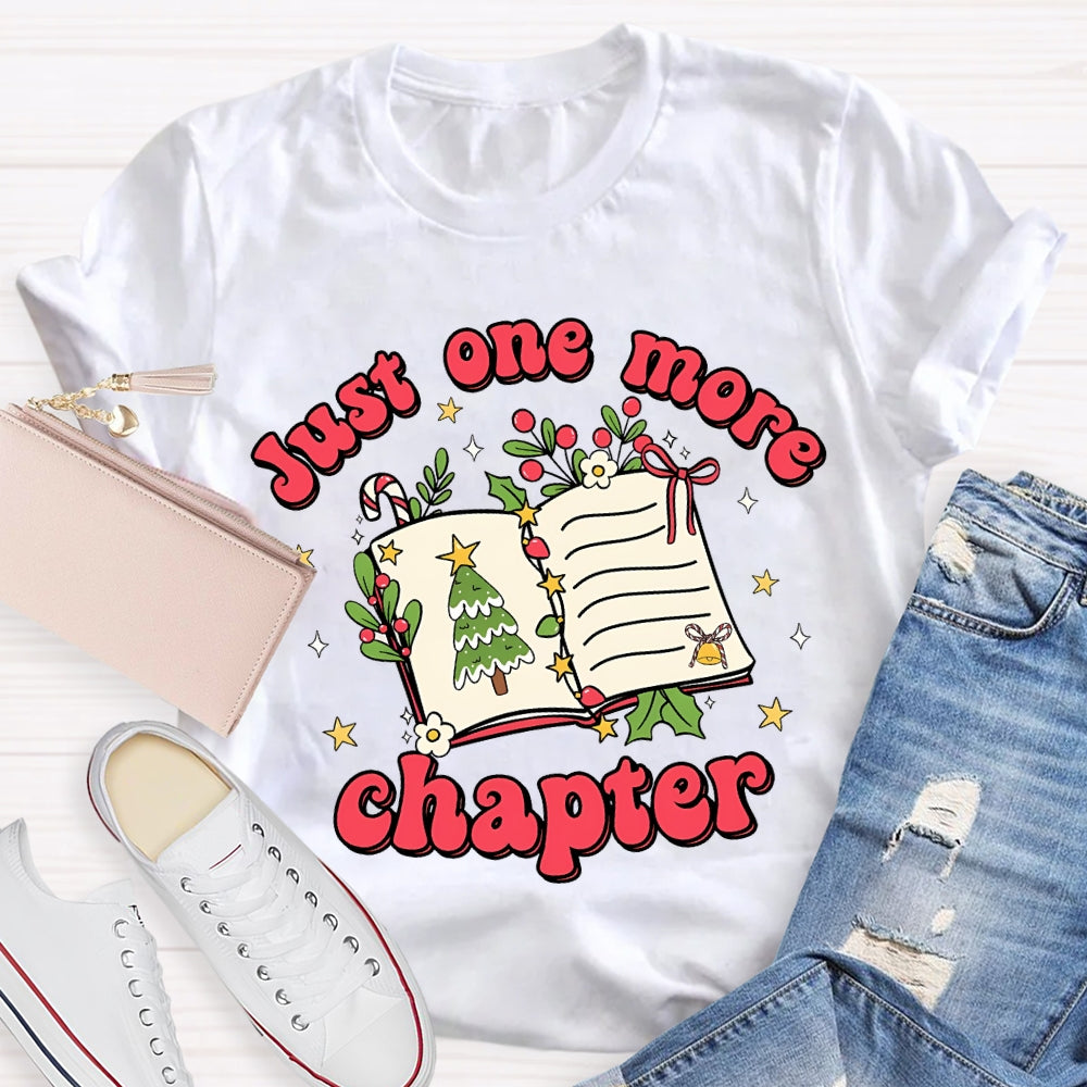 Just One More Chapter Christmas Tree Books T-shirt