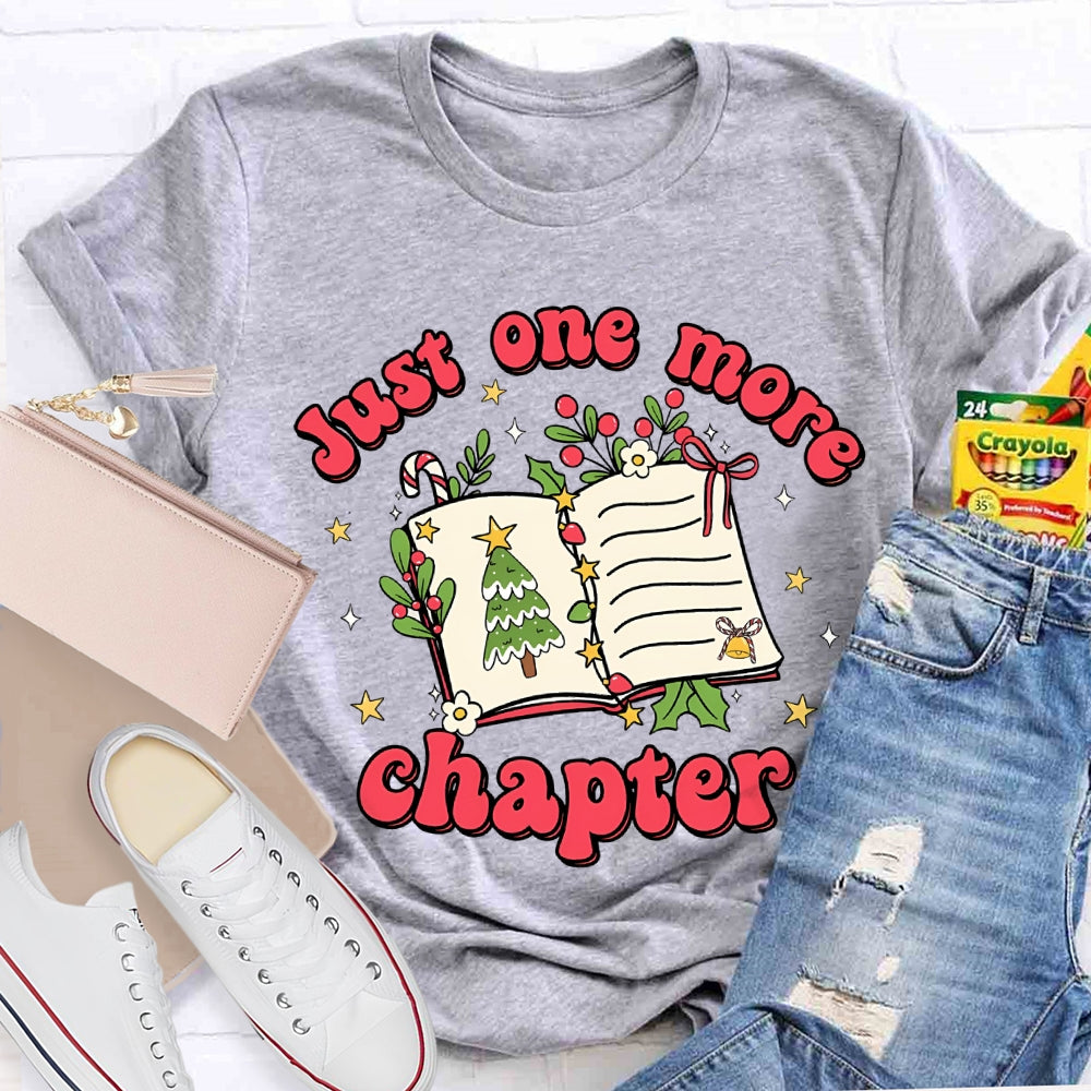 Just One More Chapter Christmas Tree Books T-shirt