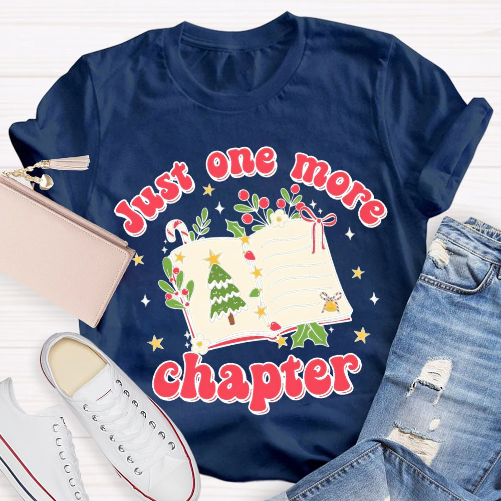Just One More Chapter Christmas Tree Books T-shirt