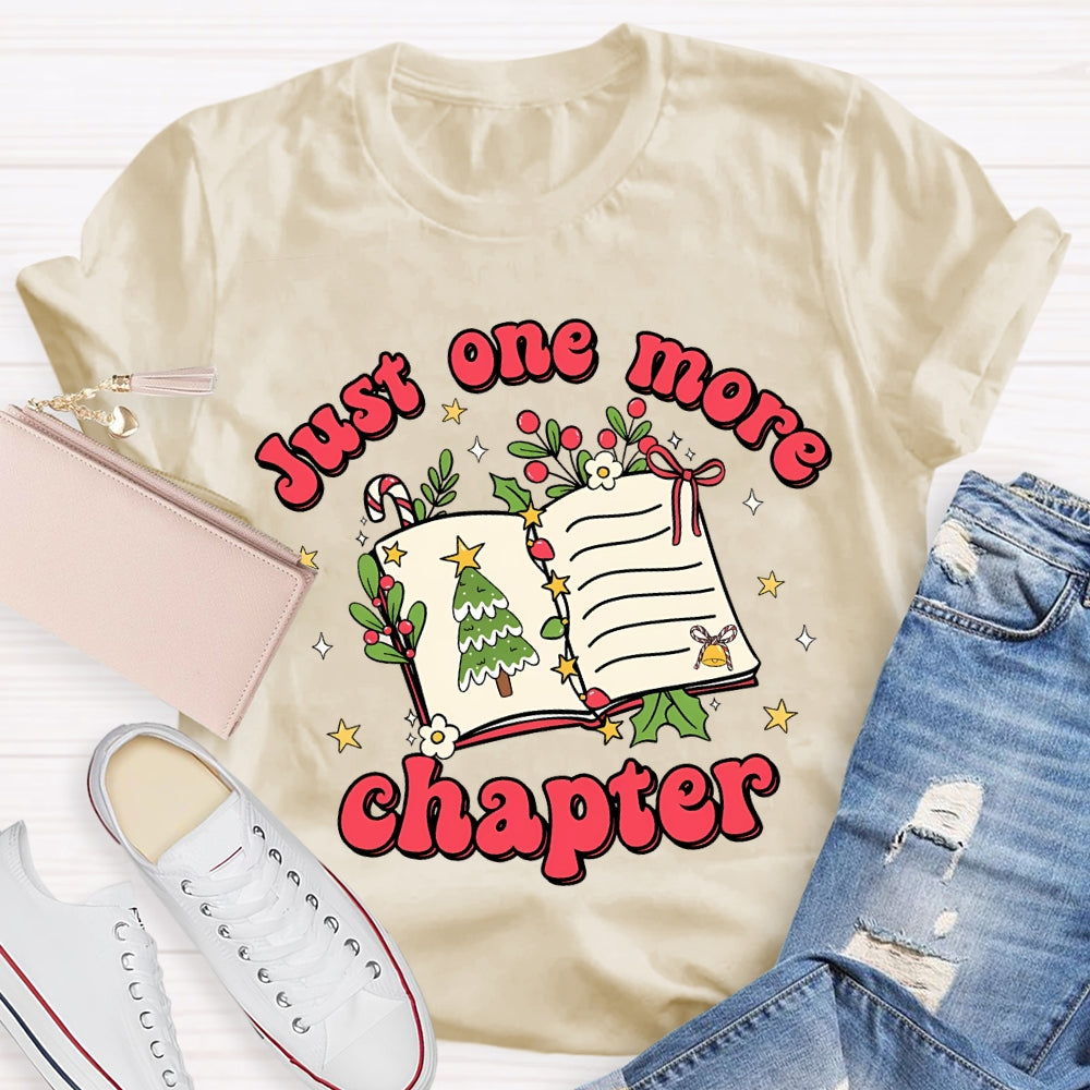 Just One More Chapter Christmas Tree Books T-shirt