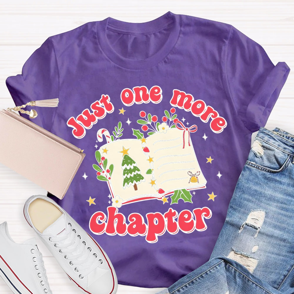 Just One More Chapter Christmas Tree Books T-shirt