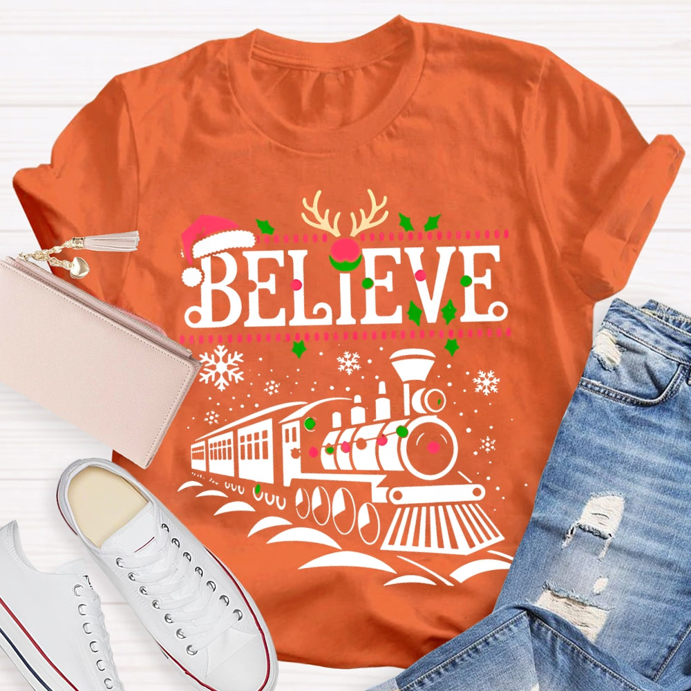 Believe Snowflakes And Christmas Vibes T-shirt