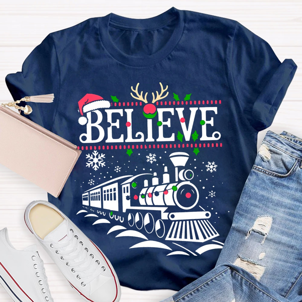 Believe Snowflakes And Christmas Vibes T-shirt