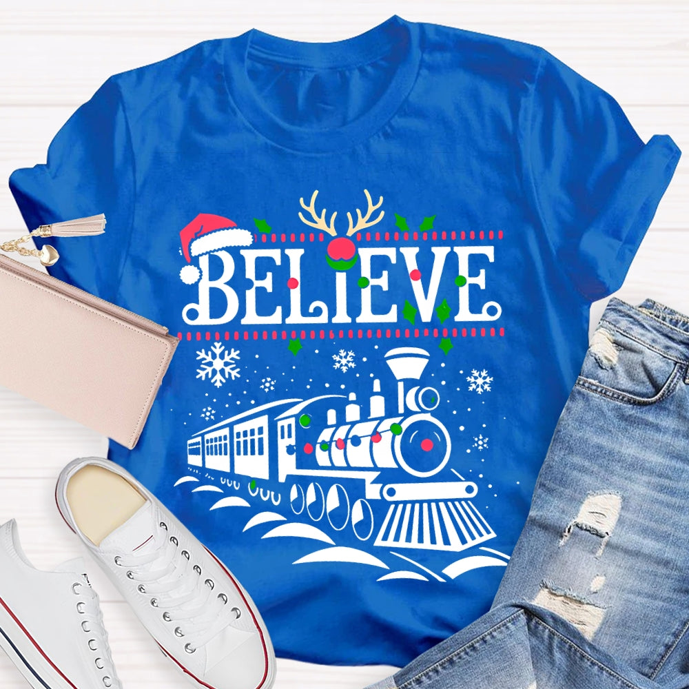 Believe Snowflakes And Christmas Vibes T-shirt