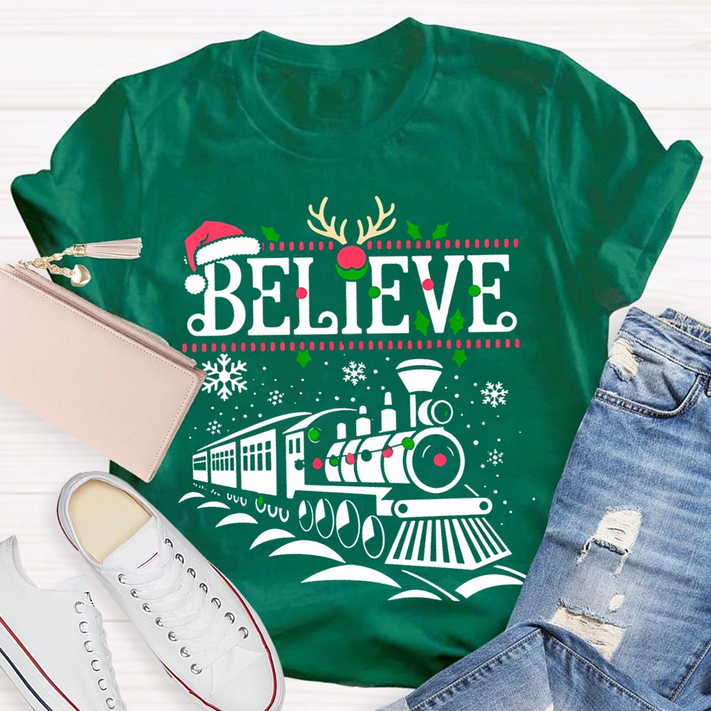 Believe Snowflakes And Christmas Vibes T-shirt