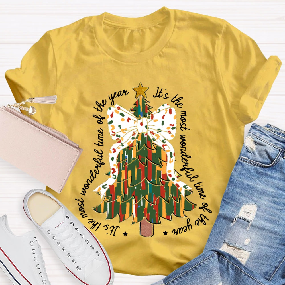 It'S The Most Wonderful Time Of The Year Christmas Trees And Christmas Vibes T-shirt