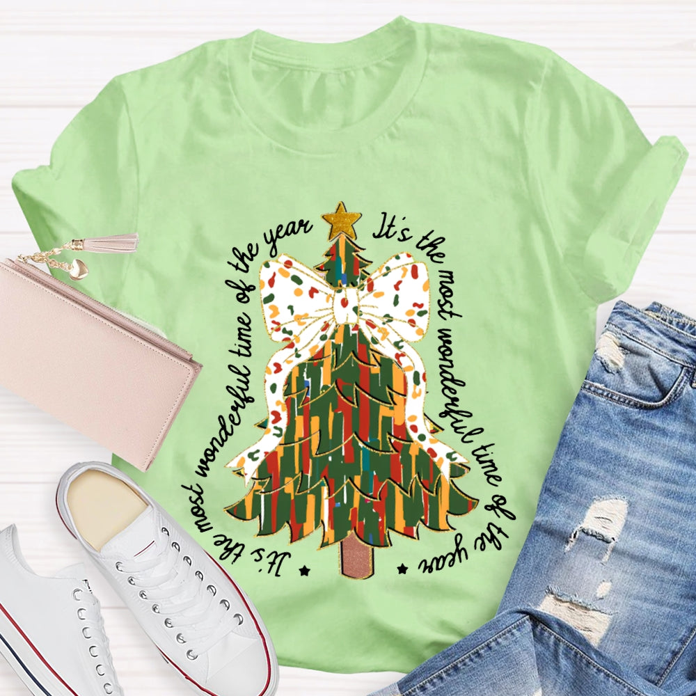It'S The Most Wonderful Time Of The Year Christmas Trees And Christmas Vibes T-shirt