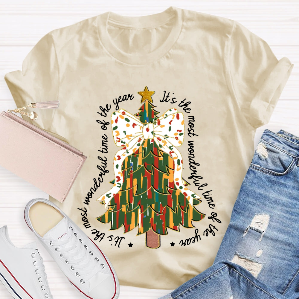 It'S The Most Wonderful Time Of The Year Christmas Trees And Christmas Vibes T-shirt