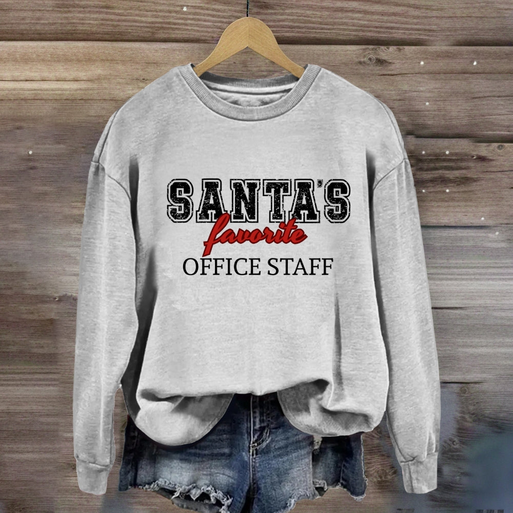 Santa'S Favorite Office Staff Sweatshirt