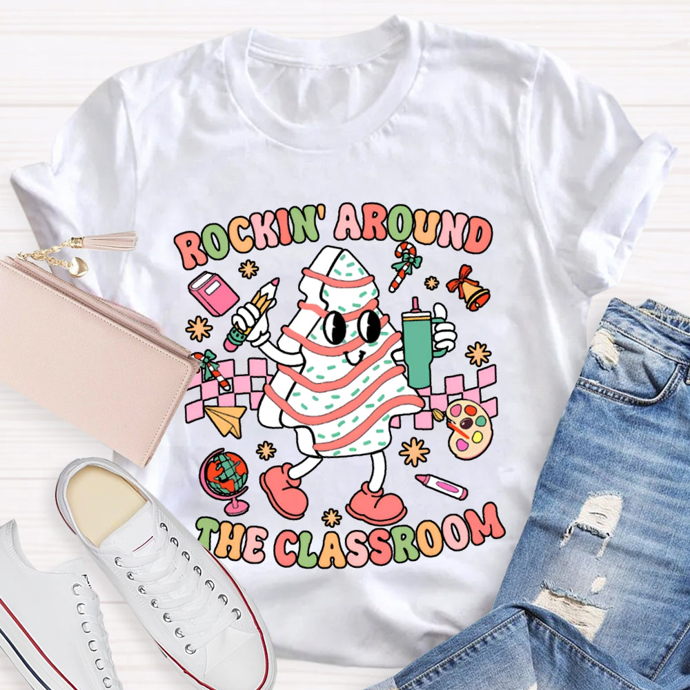 Rockin' Around The Classroom Merry Christmas T-shirt