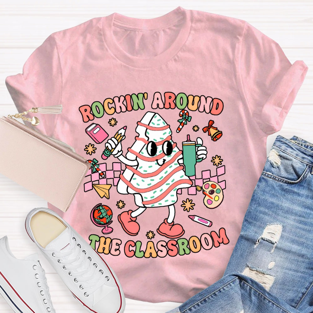 Rockin' Around The Classroom Merry Christmas T-shirt