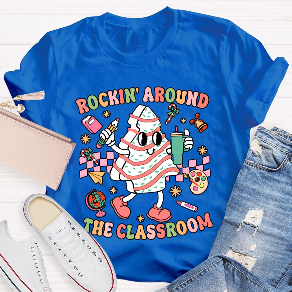 Rockin' Around The Classroom Merry Christmas T-shirt