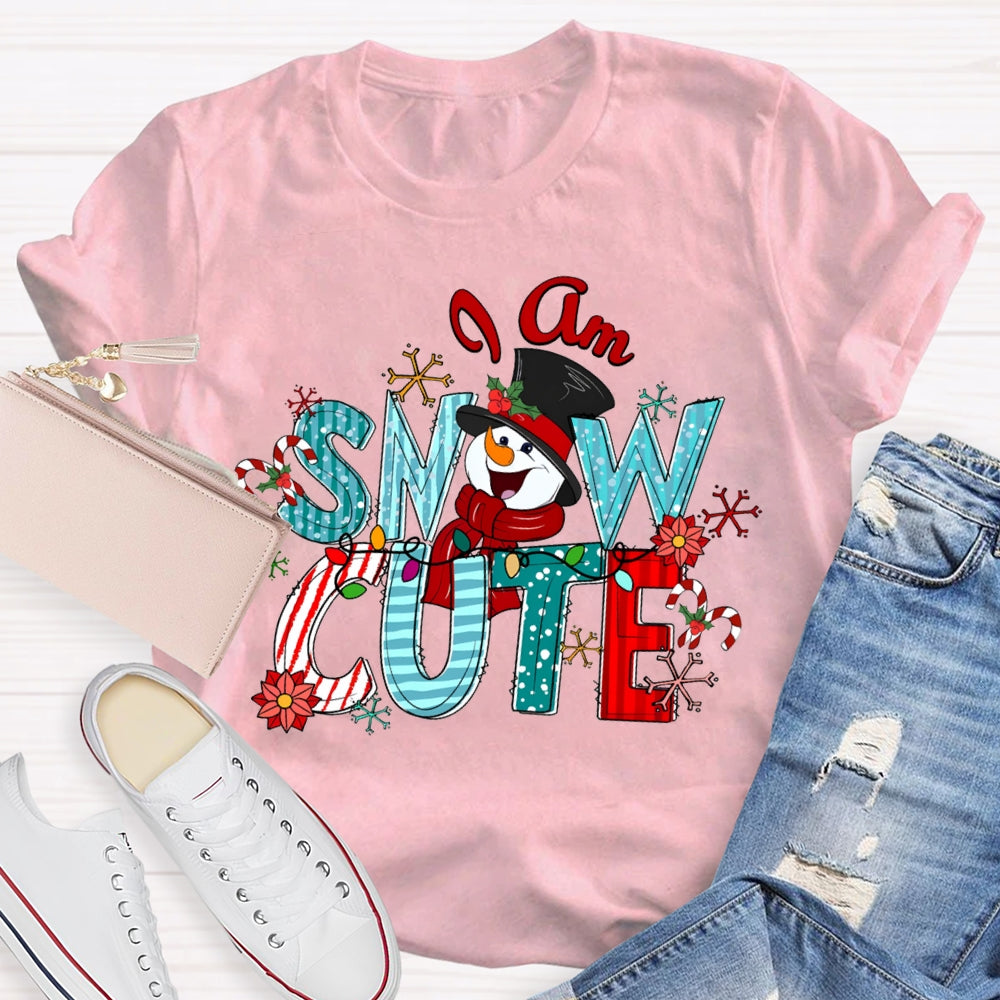 I Am Snow Cute Christmas Lights And Snowmen T-shirt