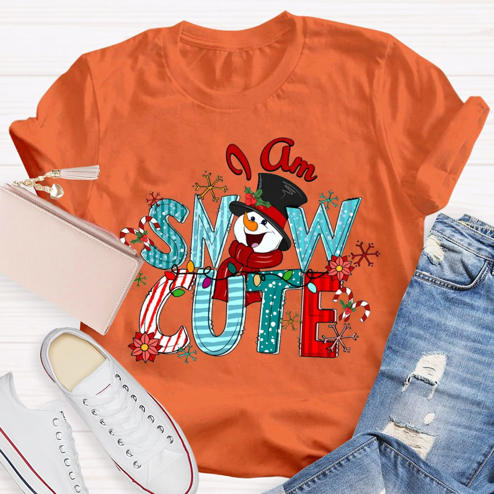 I Am Snow Cute Christmas Lights And Snowmen T-shirt