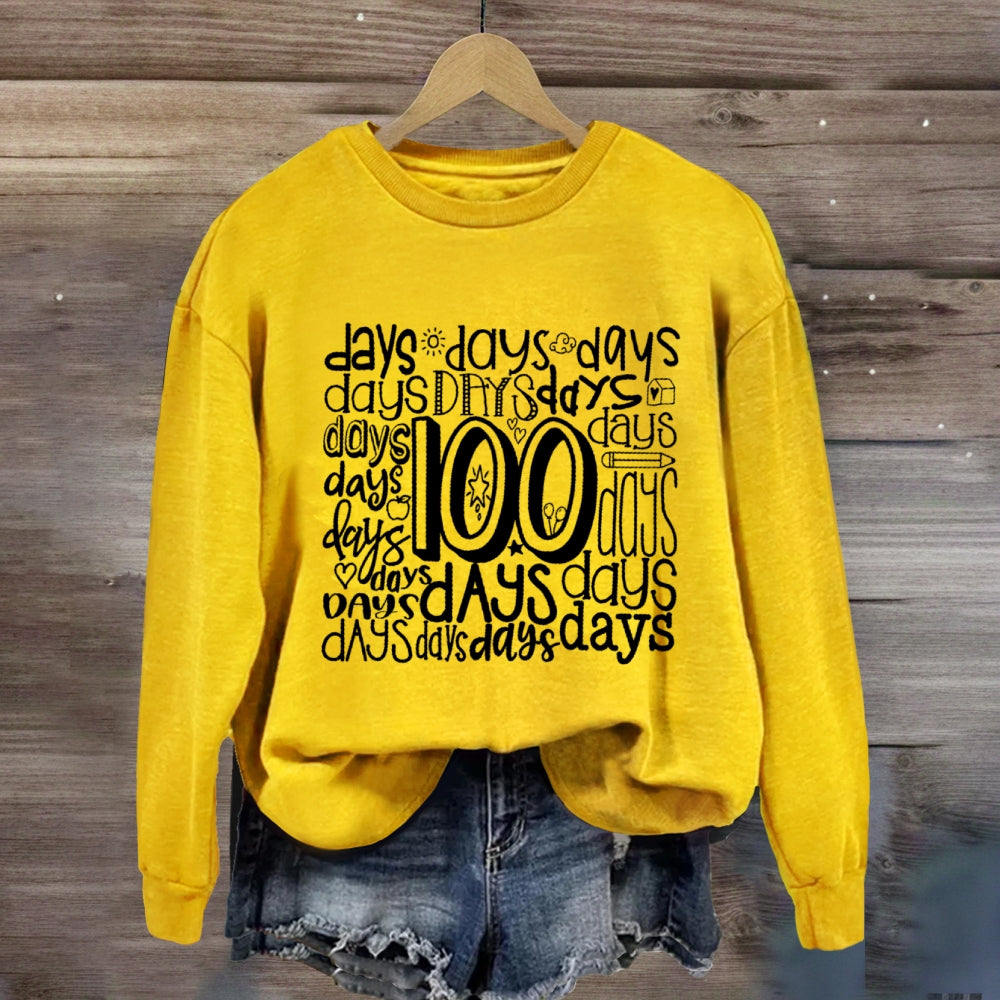 100 Days Various Fonts Sweatshirt