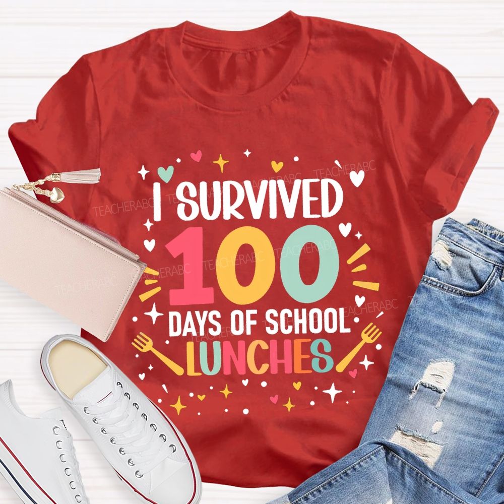 I Survived 100 Days Of School Lunches T-shirt