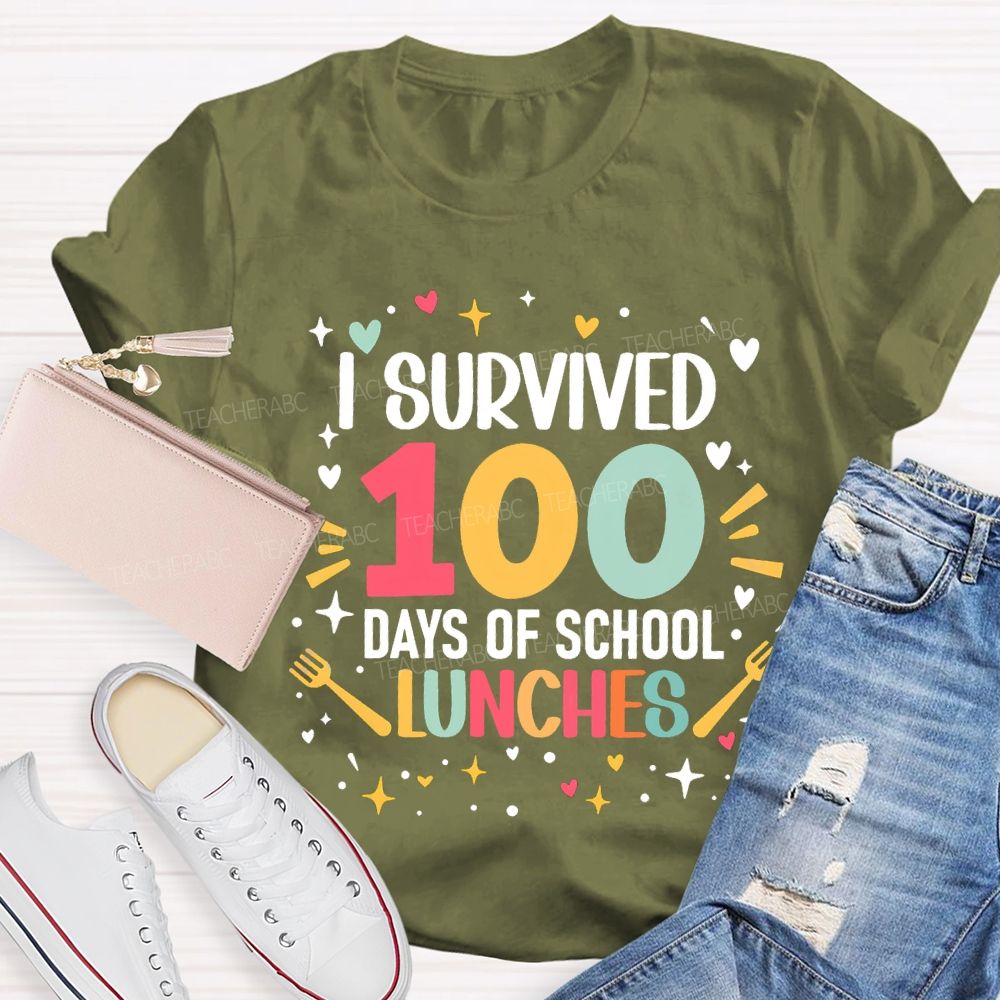I Survived 100 Days Of School Lunches T-shirt
