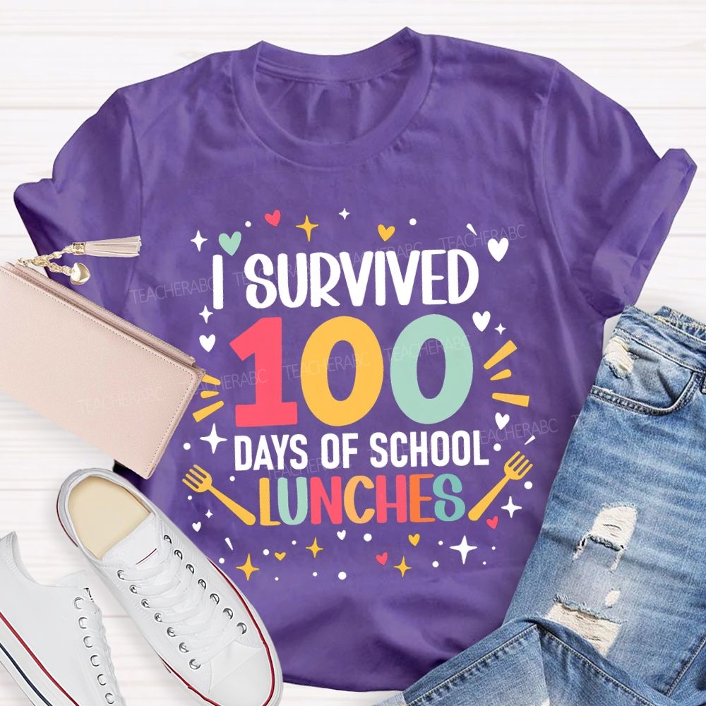 I Survived 100 Days Of School Lunches T-shirt