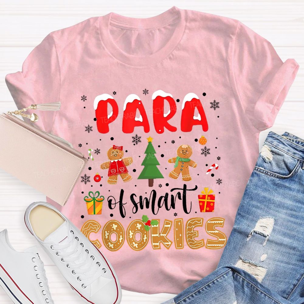 Para Of Smart Cookies Christmas Trees And Snowflakes Christmas T-shirt